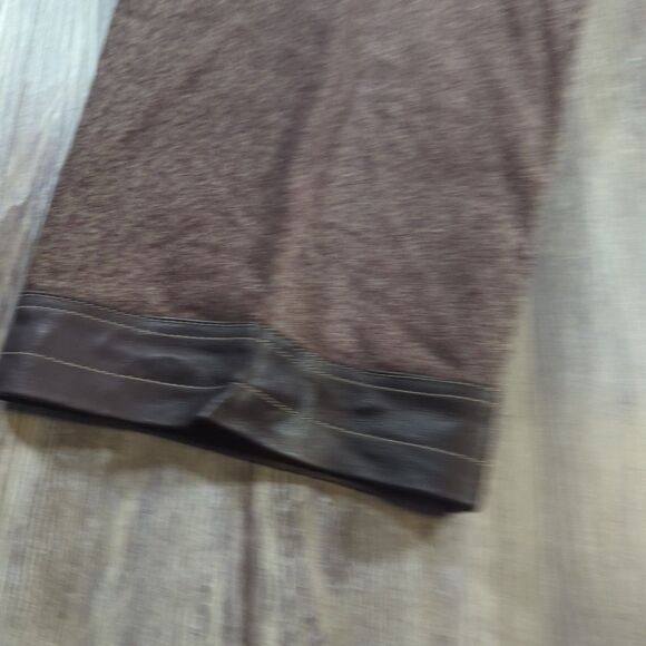 89 Davoucci Mens Loose Fit Heavy Duty Leather Jean Pant 34 X 34 Brown Vintage - Picture 16 of 16